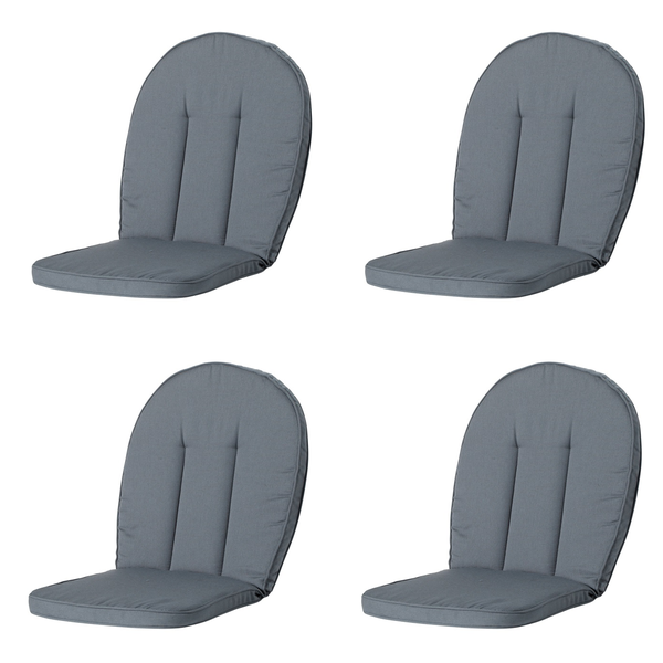 Gartenstuhlauflage Kettler Comfort/Prince Rib grau - Ca. 105x52 cm - 4er-Set