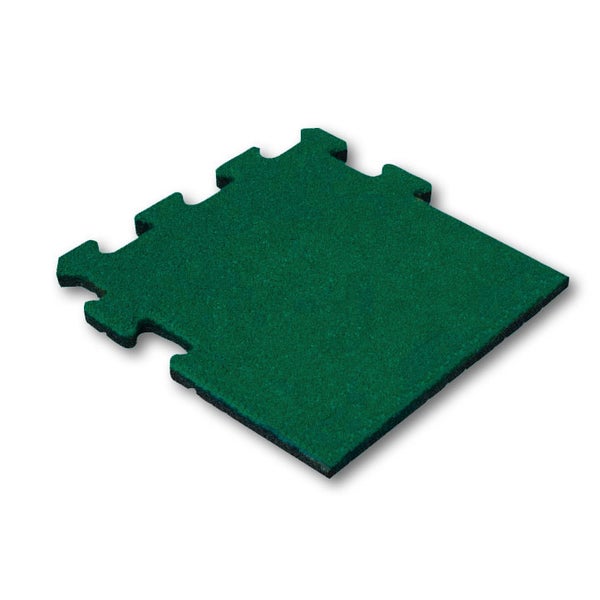 Gummifliese 50 mm - 50x50 cm Puzzle - Grün - Seitenteil