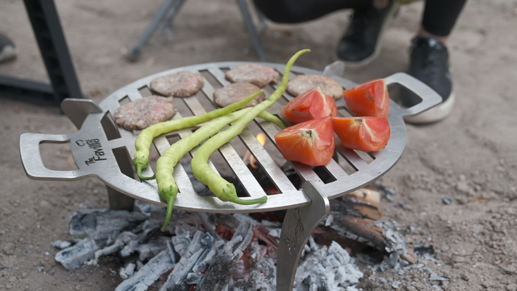 The FavillaTrica-System Edelstahl Kochsystem – Flexibler Outdoor-Ofen mit Einrastsystem & Tragetasche, mm Edelstahl, kompakt & mobil – ideal für Camping, Garten