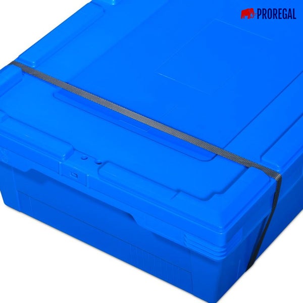 PROREGAL Auflagedeckel für Conical Mehrweg-Stapelbehälter Grau BxT 40 x 60 cm Lagerbox Eurobox Transportbox