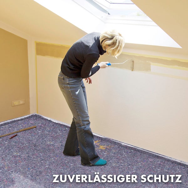 FLOORDIREKT Malervlies - 180g/m² - Hochwertiger Schutzvlies - für Malerarbeiten - 100 x 500 cm