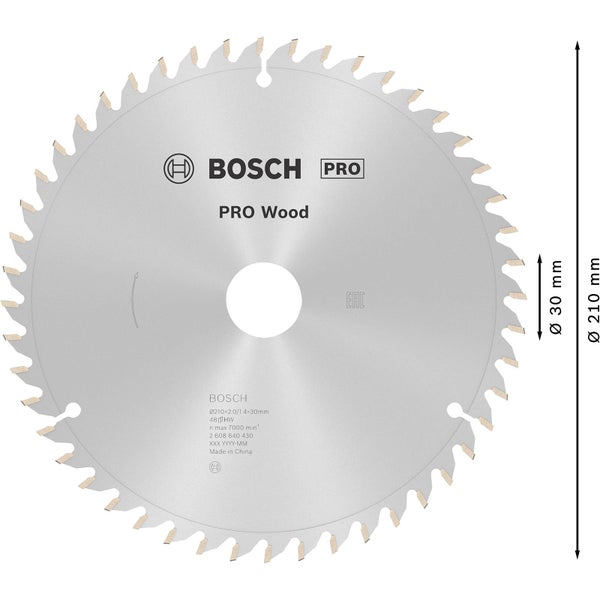 Bosch Pro Holzsägeblatt, Durchmesser 210 mm