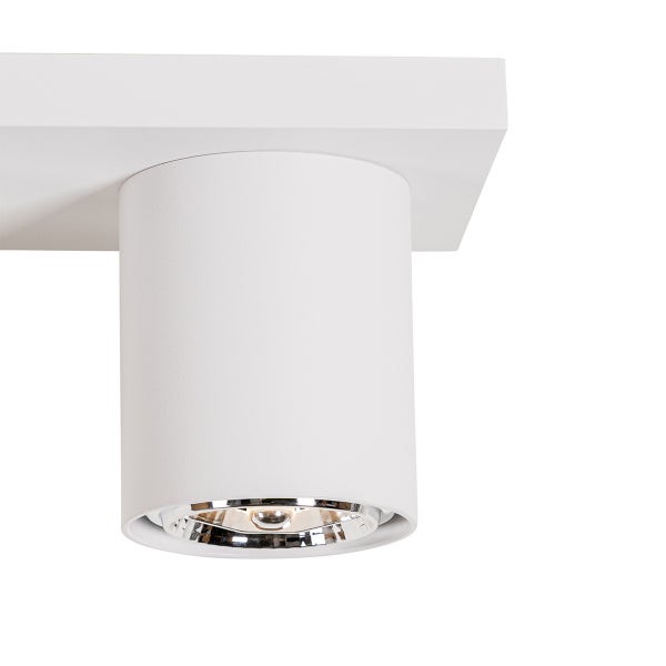 Weiße Aufbaudeckenleuchte mit zylindrischem Design