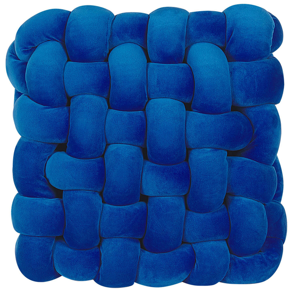 Dekokissen SIRALI Samtstoff 30 x 30 cm Blau