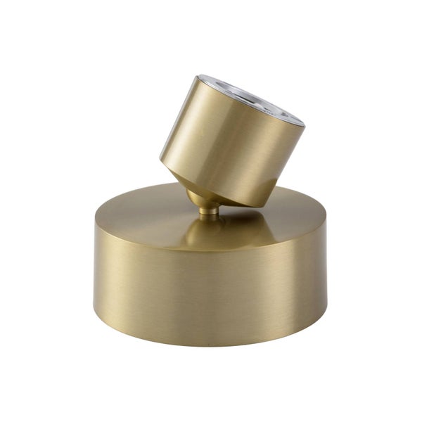 ,schwenkbar (Modern) in Gold / Messing aus Aluminium (1 flammig, ) - Deckenleuchte Wandleuchte Strahler Spot Lampe Wohnzimmerleuchte
