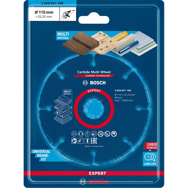 Bosch Expert Carbide Multi Wheel Trennscheibe 115 mm 22,23 mm - 2608901188