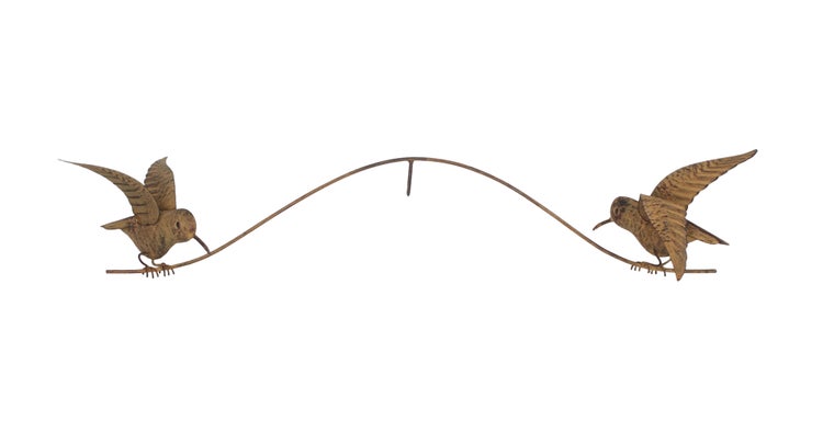 FRANK FLECHTWAREN|Gartenstecker Vogelwippe, 86 x 20 x 125 cm, METALL