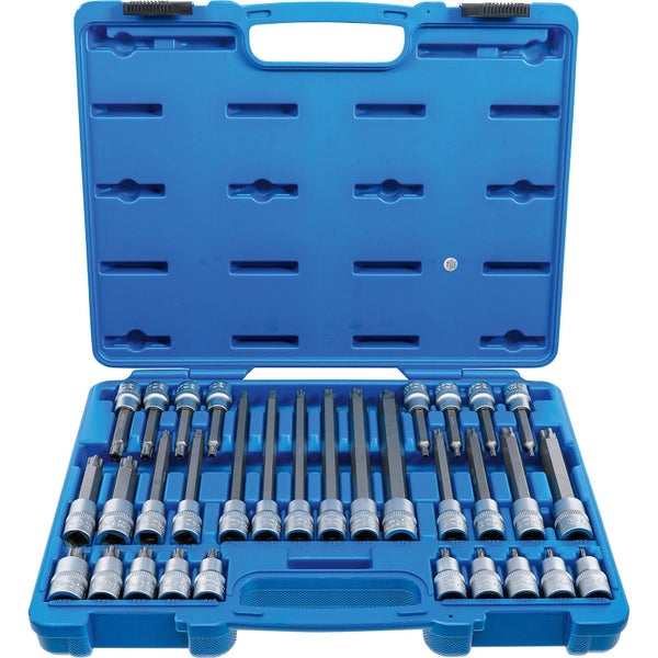 BGS Bit-Einsatz-Satz Antrieb Innenvierkant 12,5 mm (1/2) TPS-Profil (für Torx Plus) mit Bohrung TPS20 - TPS70 32tlg. - 5191