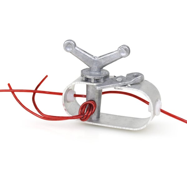 Drahtspanner aus Metall mit rotem Draht