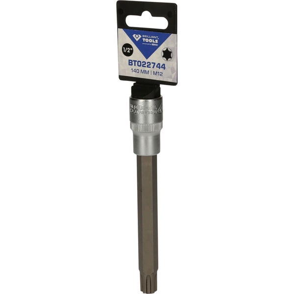 BRILLIANT TOOLS 1/2 RIBE-Bit-Stecknuss 140 mm lang M12 - BT022744