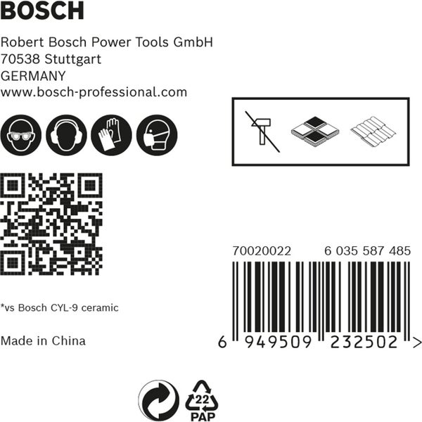 Bosch Expert HEX-9 HardCeramic Dachziegel-Bohrer-Set 5 mm 5tlg. - 2608900598