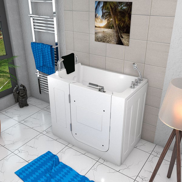 Sitzbadewanne Senioren Sitzwanne Tür S08-TH-B-L 110x68cm