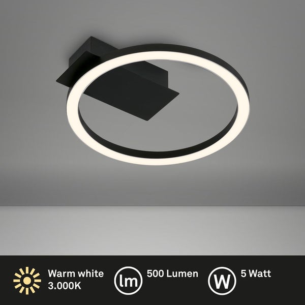 LED Deckenleuchte, schwarz, LED/5W