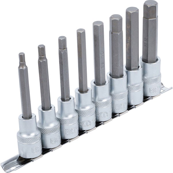BGS Bit-Einsatz-Satz Antrieb Innenvierkant 12,5 mm (1/2) Innensechskant 5 - 13 mm 8tlg. - 5176