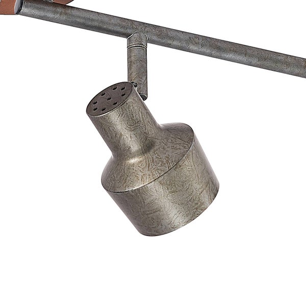 Lindby Strahler Sanem (Landhaus, Vintage Rustikal) in Alu aus Metall (4 flammig GU10) - Deckenlampe Deckenleuchte Lampe Spot Wohnzimmerleuchte