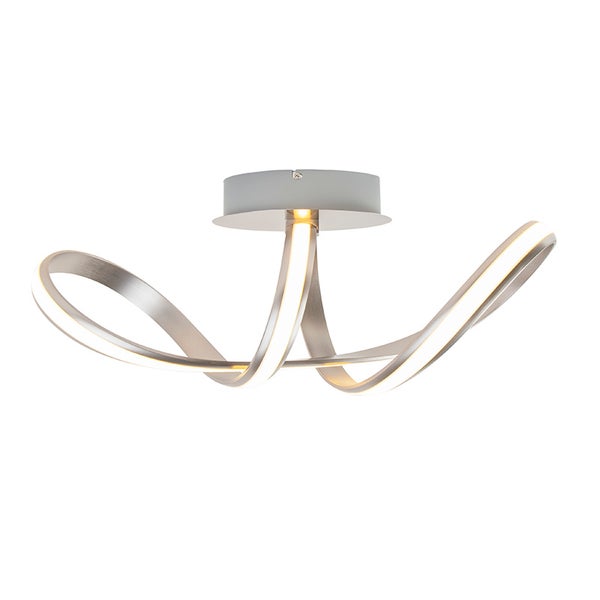Moderne Deckenleuchte mit geschwungenem Design und LED-Beleuchtung