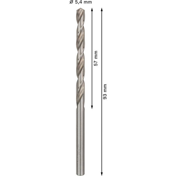 Bosch PRO Metal HSS-G Spiralbohrer 5,4 x 57 x 93 mm - 2608585493
