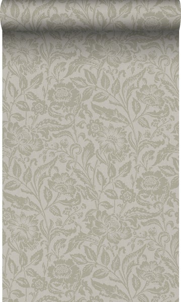 Origin Wallcoverings Tapete Blumen Hellbraun - 53 cm x 10.05 m - 347022