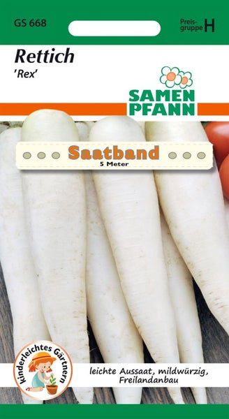 Rettich Rex Saatband, 5 Meter