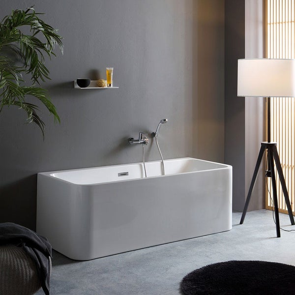 Rechteckige Badewanne glänzend weiß | Dorotea