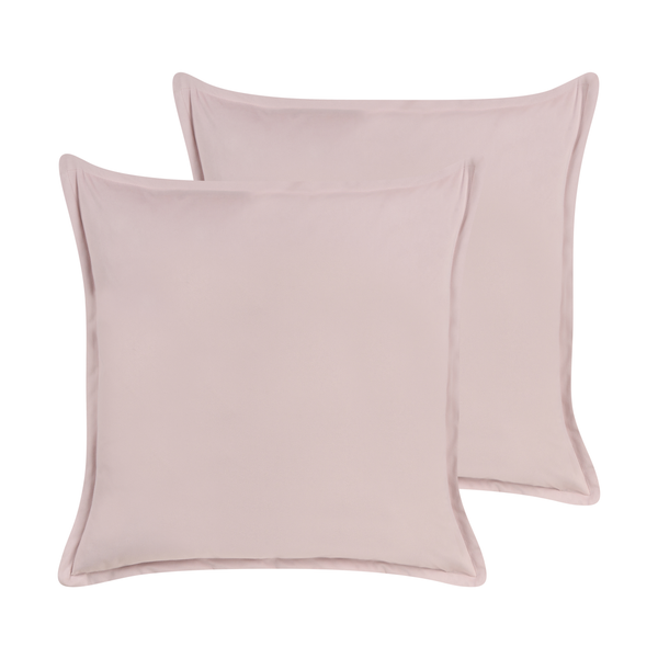 Dekokissen 2er Set EUSTOMA Samtstoff 60 x 60 cm Rosa Ohne Muster