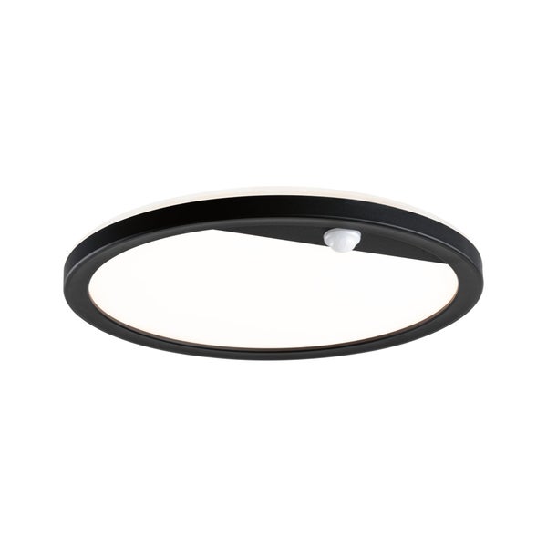 LED Außenpanel Lamina Backlight Dämmerungsgesteuerter Bewegungsmelder (IR) insektenfreundlich IP44 rund 280mm Tunable Warm 14W 1150lm 230V Schwarz Kunststoff