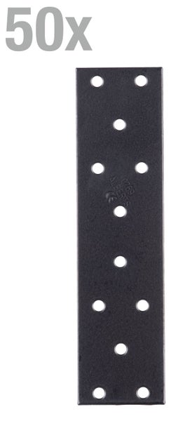 Set von 50 Lochplatten aus Stahl zur stabilen Holzverbindung