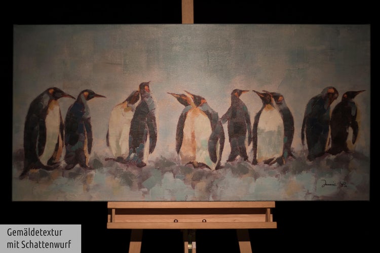 Handgemaltes Gemälde Acrylfarbe 120x60cm Blau