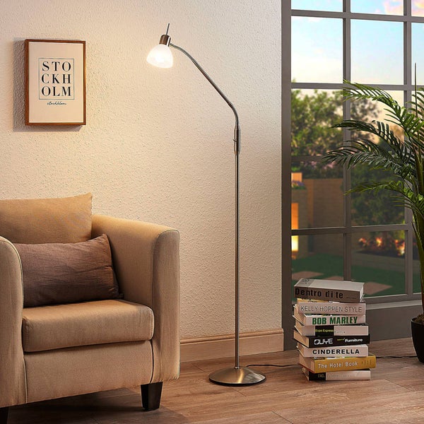 Lindby Stehlampe Gwendolin (Modern) in Alu aus Metall (1 flammig, E14) - Stehleuchte Standleuchte Floor Lamp Wohnzimmerlampe Wohnzimmerleuchte