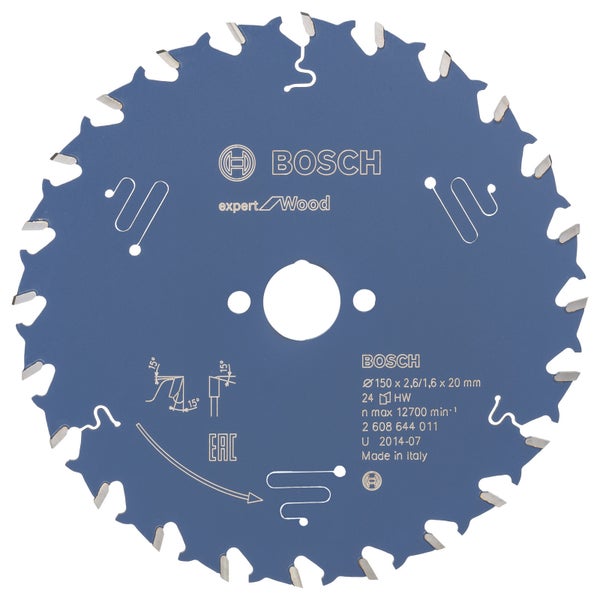 Bosch Kreissägeblatt Expert for Wood für Handkreissägen 150 x 20 x 2,6 mm 24 - 2608644011