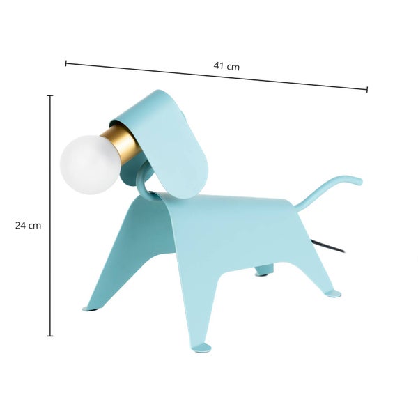 Lucande Tischlampe Idalina (Design, Modern) in Blau aus Metall (1 flammig G4 ) - Designer Tischleuchte Schreibtischlampe Nachttischlampe Wohnzimmerleuchte