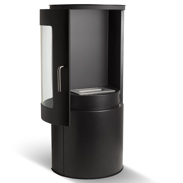 Freistehender Ethanol Kamin mit Glaseinsatz