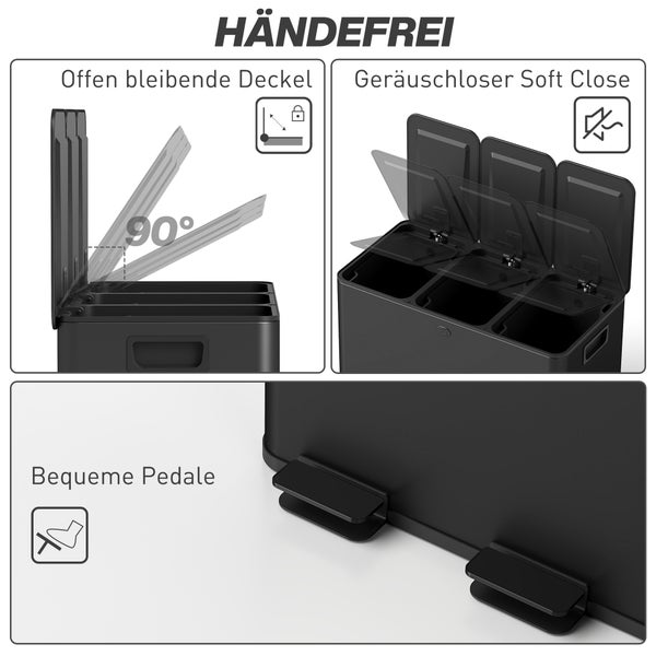 Wäschekorb mit Deckel, aus Bambus