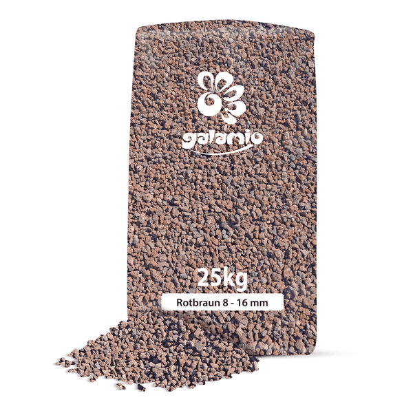 Galamio Lavamulch Rotbraun 8 - 16 mm 25kg x 40 Sack 1000kg Palette