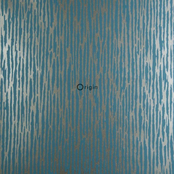 Origin Wallcoverings Tapete Tarnmuster Petrolblau - 52 cm x 10.05 m - 307116