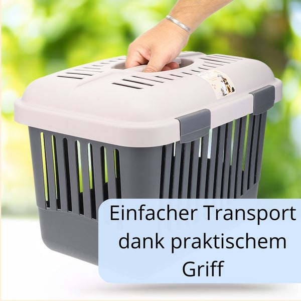 Transportbox Oben Öffnen Hunde Katzen Kleintier Transport Box Katzenbox Hundebox Open Top Stressfrei Dachöffnung