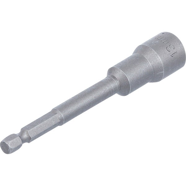 BGS Steckschlüssel-Einsatz Sechskant extra lang für Bohrmaschinen Antrieb Außensechskant 6,3 mm (1/4) SW 13 mm - 2769