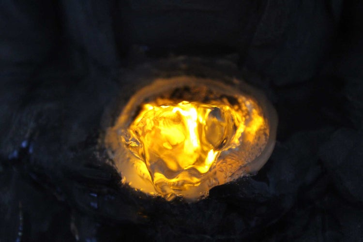 Zimmerbrunnen Dekobrunnen FoBuddha warmweiße LED antikfinish 10465