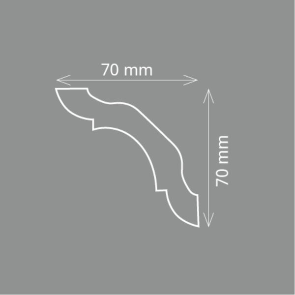 HOMESTAR Zierleiste C 100 (70 x 70 mm), Länge 2m