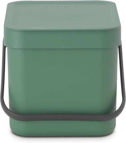 Brabantia Abfallsammler Mit Stay Open Deckel 6 Liter HxBxT 18 x 20 x 24,5 cm Kunststoff Dunkelgrün