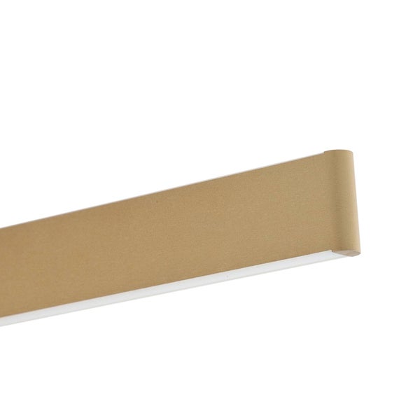 Lucande LED Smart Home Deckenlampe Mylosh dimmbar mit Leselampe (Modern) in Gold / Messing aus Aluminium (1 flammig, ) - Deckenleuchte Lampe Wohnzimmerleuchte