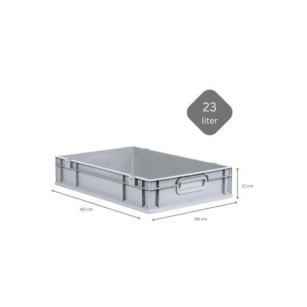 PROREGAL SparSet 10x Eurobox NextGen Grip mit Auflagedeckel mit 4 Roten Schiebeschnappverschlüssen HxBxT 12 x 40 x 60 cm 23 Liter