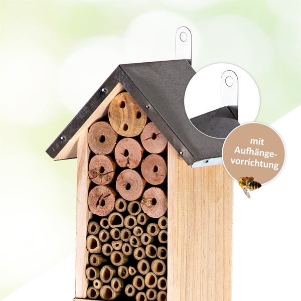 Insektenhotel XXL auf Spieß CULT at home Insektenhaus Höhe 151cm braun Holz