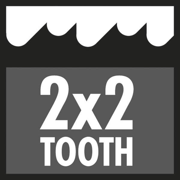 2x2 Zahn Sägeblatt Symbol