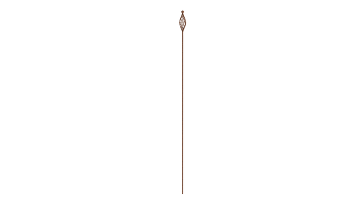 Dekostab Zirbel ELEO Vicenza 160 cm unbeschichtet - Edelrost
