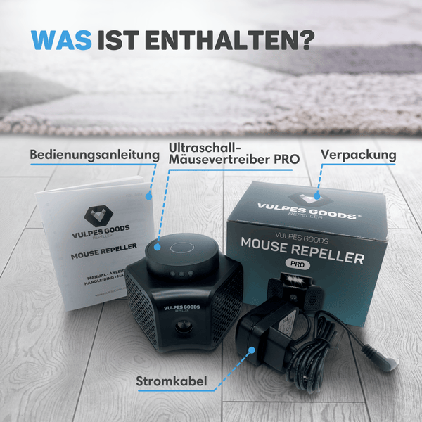 Vulpes Goods Ultraschall-Mäuseabwehr – Schädlingsbekämpfung – 360-Grad-SchutzUltraschall-Mäuseabwehr – Schädlingsbekämpfung