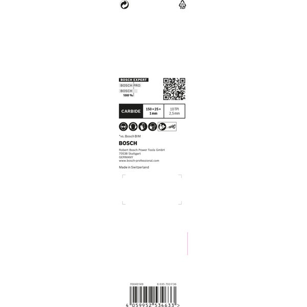 Bosch Expert Medium-Thick Tough Metal S 955 HHM Säbelsägeblatt - 2608900373