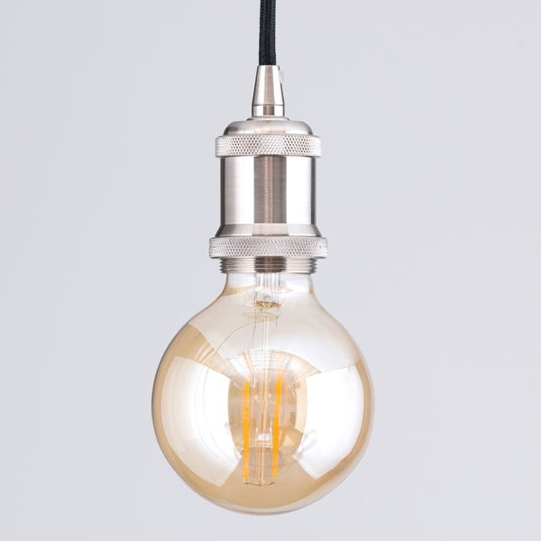 Dekorative Lampenfassung E27, Industrial-Style, E27 Silber