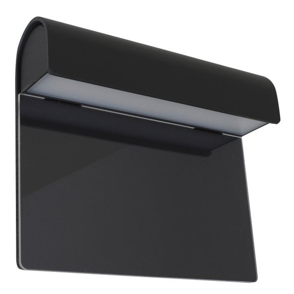 Schwarze LED-Hausnummerleuchte zur Wandmontage