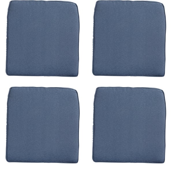 Sitzkissen Geflecht Panama saphirblau - ca. 48x48 cm - 4er-Set